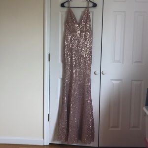 HELLOMOLLY || House of Fun Maxi Dress in Rose Gold